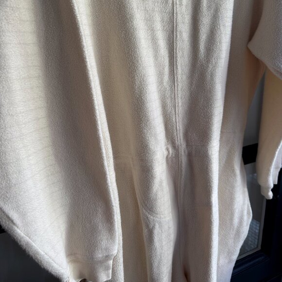 Vintage Cozy 100% Cotton Fleece J Peterman White Cream Jumpsuit Onesie - Picture 6 of 7